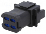 Connector: wire-wire | plug | male | PX0 | PIN: 8 | IP68 | for cable | black