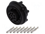 Connector: circular | socket | female | PIN: 9 | 5A | 150V | IP68 | UL94V-0