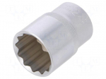 Socket | 12-angles,socket spanner | 24mm | 1/2" | Plating: chromium