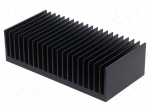 Heatsink: extruded | grilled | black | L: 150mm | W: 300mm | H: 83.5mm