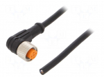 Cable: for sensors/automation | M12 | PIN: 4 | angled | 5m | plug | 250VDC