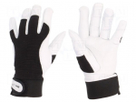 Protective gloves | Size: 9 | black | natural leather