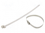 Cable tie | L: 500mm | W: 15.85mm | acid resistant steel AISI 316