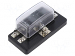 Fuse boxes | 19mm | 30A | screw | Leads: M4 screws | ways: 4 | 32V