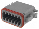 Connector: wire-wire | plug | female | DT | PIN: 12 | IP68 | for cable