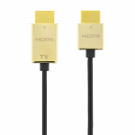 Cable DELTACO Ultra-thin HDMI, 4K UHD, 3m, black/gold / HDMI-1043-K / 00100012