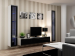 Cama Living room cabinet set VIGO 5 white/black gloss