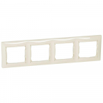 PLAQUE 4 POSTES HORIZ. IVOIRE