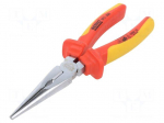 Pliers | insulated,half-rounded nose,universal,elongated | 200mm