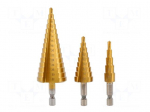 Drill set | step,conical,multistep | thin tinware