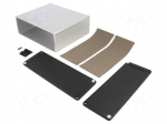 Enclosure: shielding | X: 191mm | Y: 160mm | Z: 68mm | aluminium | natural