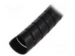 Spiral wrapping | &Oslash;Bundle : 39mm | polypropylene | black | L: 1m