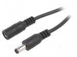Cable | 2x0.5mm2 | DC 5,5/2,5 plug,DC 5,5/2,5 socket | straight