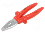 Pliers | insulated,universal | carbon steel | 220mm | 406/1VDEDP