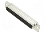 Connector: D-Sub | black | socket | female | Plating: gold-plated | 3A