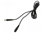 Cable | 1x0.5mm2 | DC 5,5/2,5 plug,DC 5,5/2,5 socket | straight