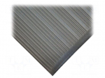 Anti fatigue mat | Width: 0.6m | L: 18.3m | foam,PVC | grey | reel
