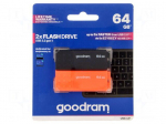 Pendrive | USB 3.2 Gen 1 | 64GB | R: 60MB/s | W: 20MB/s | black,orange