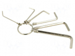 Wrench: hex key-set | steel | 6pcs.
