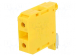 Splice terminal: rail | 101A | 690V | screw terminal | yellow | 4&divide;25mm2