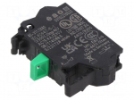 Contact block | 22mm | 45 | front fixing | spring clamps | Contacts: NO