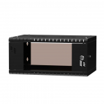 Stalflex Riiulikapp 19" 4U  350mm  Klaasuks  Must S-RC19-4U-350GB