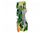 Splice terminal: rail | 2110 | 57A | 600V | push-in | yellow-green