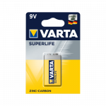 Patareid, akud, toiteplokid ja adapterid // AA, AAA ja muud suurused patareid, laadijad &ndash; saadaval tellimiseks // Bateria VARTA 9V SUPERLIFE 1szt./bl.