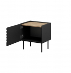 ONDA bedside table 2 pcs. 50x40x54 black