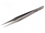 Tweezers | 80mm | for precision works | Blade tip shape: sharp
