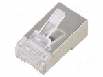 Connector: RJ45 | plug | PIN: 8 | Cat: 6 | shielded,pass through | 8p8c