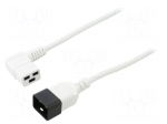 Cable | 3x1.5mm2 | IEC C19 female angled,IEC C20 male | PVC | 1m