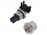Connector: M12 | 500mA | 30V | 50VAC | socket | female | PIN: 8 | IP67