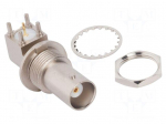 Connector: BNC | socket | female | angled 90&deg; | 50&Omega; | THT | PTFE