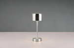 Trio Jeff LED table lamp brushed steel rechargeable gaismeklis R59151107 4017807601589