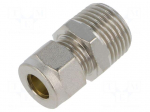 Screw-on fitting | R 1/2" external | nickel plated brass | 10mm