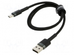Cable | High Speed,USB 2.0 | USB A plug,USB C plug | 0.5m | black