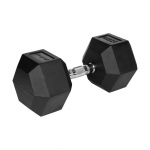 Rubberized cast iron dumbbell HEX 27.5 kg REBEL ACTIVE