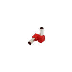 Insulated twin-end sleeve 10mm2/14mm, red, 100 pcs
