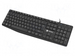Keyboard | NAUTILUS | black | USB A | HU layout,wired,slim | Len: 1.8m