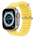 Strap Dux Ducis  Strap Watch Strap 8 / 7 / 6 / 5 / 4 / 3 / 2 / SE (41 / 40 / 38mm) Silicone Band Bracelet Yellow