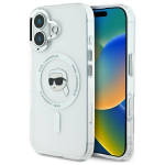 Other Phone Accessory Karl Lagerfeld  Karl Lagerfeld IML Metal Karl Head MagSafe iPhone 16 Case - White