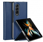Back panel cover Dux Ducis Samsung Galaxy Z Fold4 Bril case with a flip wallet stand Dark Blue