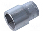 Socket spanner | 22mm | 1/2" | tool steel | Plating: chromium