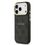 Guess PU Leather 4G Gold Frame MagSafe Case Чехол для Apple iPhone 17 Pro