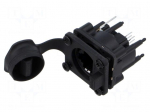 Connector: RJ45 | socket | Cat 5e | with cover | 8p8c | THT | 19.8x24mm