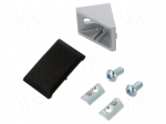 Angle bracket | for profiles | W: 28mm | H: 28mm | L: 28mm | aluminium