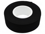 Tape: textile | W: 32mm | L: 25m | Thk: 0.25mm | acrylic | black | -40&divide;150&deg;C