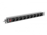Cable Lanberg LANBERG PDU-09E-0300-BK Lanberg PDU 1U 1