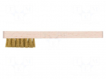 Brush | wire | brass | 180mm | for spark plugs
